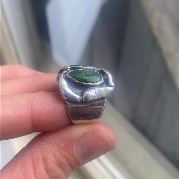 Turquoise and silver ring - Picture 3 of 13